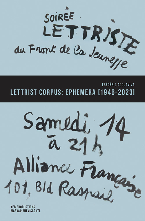 Couverture du livre de Frédéric Acquaviva "Lettrist corpus : ephemera"